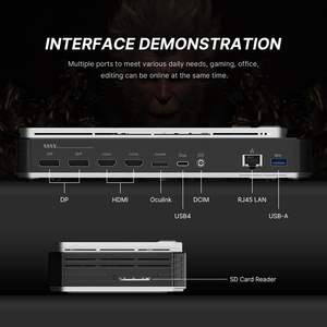 BOSGAME GVP7600 EGPU AMD Radeon RX 7600MコアOCulink USB4ハブディスプレイポート<span class=keywords><strong>M</strong></span>.2 NVME SSD拡張コンピュータアクセサリ - Product Image 4