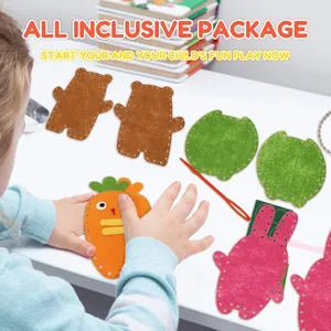 Kit de couture d'animaux en feutre écologiques Jumon, artisanat éducatif pour enfants débutants, jouets en peluche pour filles et garçons de 7 à 12 ans - Product Image 5