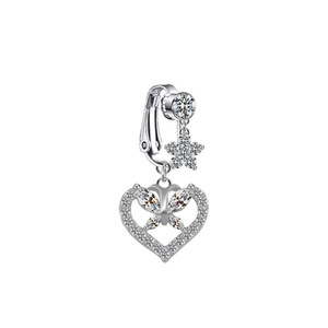 Anneaux de <span class=keywords><strong>nombril</strong></span> à faux clip en cristal rose planètes lapin étoile non <span class=keywords><strong>piercing</strong></span> anneau de ventre en forme de coeur rose - Product Image 5
