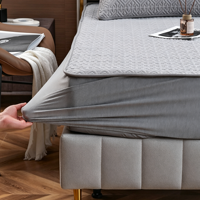 Ensemble de matelas rafraîchissant en latex Mica Ice Silk 8mm, moderne, 3 pièces, 2 taies d'oreiller, anti-bactérien, 200TC, respirant pour l'été, taille personnalisée
