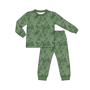 Ensemble pyjama camouflage de Noël pour garçons et filles, plusieurs imprimés de Noël, tenue de nuit douce à manches longues - Product Image 4