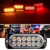 8-teiliges Set Auto-Warnleuchten Rot Blau Notfall-Stroboskop-Blitzlicht Kühlergrill-Lichtleiste mit Fernbedienung für Auto LKW SUV XA9212T-4