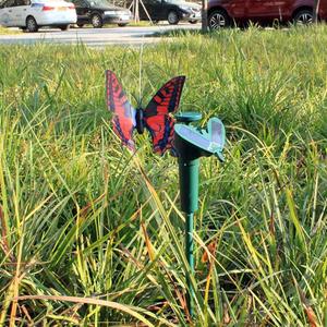 Solar Battery Power Vibration Fly Artificial Butterfly Bird Fluttering Solar Hummingbird para Yard Stake Jardim Decoração - Product Image 2