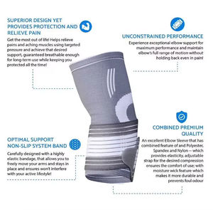 Manchon de compression pour coude AOFIT pour le basketball et le fitness - Antidérapant, anti-transpiration, support de coude sportif unisexe - Product Image 3