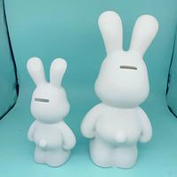 Vente en gros usine : Porte-clés lapin DIY à personnaliser avec peinture fluide, en PVC, 23cm/33cm/53cm, pour enfants