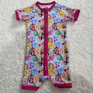 大量现货出厂价透气竹纤维婴儿连体衣新生儿可爱卡通图案针织面料 - Product Image 3