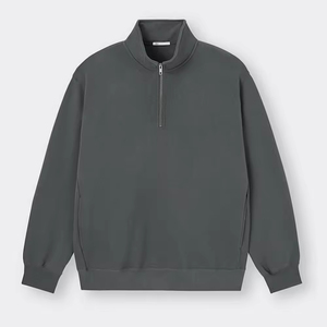 <span class=keywords><strong>Felpa</strong></span> con Cappuccio da <span class=keywords><strong>Uomo</strong></span> Personalizzata in Cotone Oversize con <span class=keywords><strong>Zip</strong></span> 1/4 e Collo a Imbuto - Product Image 4