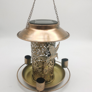 Comedero solar para pájaros Ottsuls para colgar al aire libre, linterna de jardín de Cardenales salvajes de metal, resistente a la intemperie y al agua - Product Image 2