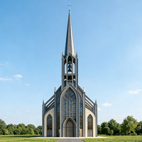 Bâtiment d'église préfabriqué en structure d'acier Q355B, portée claire de 30 m pour salle de culte au Nigeria