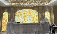 Pierre translucide artificielle de bonne qualité Panneau mural intérieur en onyx rétro-éclairé Feuilles de marbre translucide en onyx