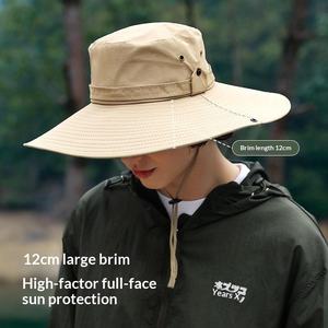 Chapeau bob d'extérieur personnalisé en gros, chapeau de pêche imperméable à large bord avec cordon de maintien pour la protection solaire, approvisionnement OEM usine - Product Image 6