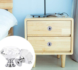 새로운 캐비닛 핸들 컬러 손잡이 유리 아크릴 서랍 캐비닛 다이아몬드 풀 핸들 - Product Image 6