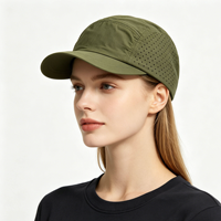 Cappellino da Baseball Unisex a Rapida Asciugatura con Perforazioni Laser, Traspirante, Visiera Corta, Protezione UV, per Corsa, Pesca, Campeggio