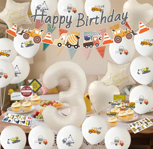 <span class=keywords><strong>Guirlande</strong></span> <span class=keywords><strong>de</strong></span> bannières pour fête d'anniversaire <span class=keywords><strong>de</strong></span> 3 ans sur le thème <span class=keywords><strong>de</strong></span> la grue <span class=keywords><strong>de</strong></span> <span class=keywords><strong>chantier</strong></span>, beige, ballons en feuille 0-9, ballons imprimés, décorations pour cupcakes - Product Image 5