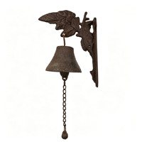 Sonnette murale décorative moderne en fonte, motif feuille, branche, cigale, pour portail de jardin, ornement de maison, étanche et durable