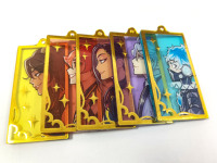 KUIEN Porte-clés personnalisé en acrylique avec feuille d'or estampillé à chaud breloque en acrylique avec feuille d'or translucide