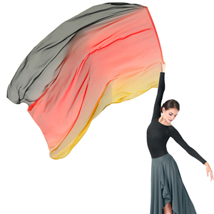 Bendera tarian fleksibel wanita bendera ibadah menari bendera persegi panjang - Product Image 1