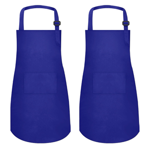 Lot de 2 tabliers de cuisine imperméables bleu royal, tablier de cuisine professionnel avec sangle de cou réglable et grande poche - Product Image 1
