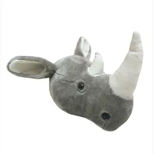 Настенное украшение, голова животного, носороги, большая голова, плюшевые набивные игрушки