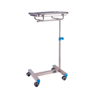 Chariot médical en acier inoxydable, hauteur réglable, pour hôpital, support de plateau chirurgical, Table Mayo avec roue