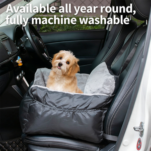 Asiento <span class=keywords><strong>de</strong></span> coche impermeable para perros al <span class=keywords><strong>por</strong></span> mayor con cordón <span class=keywords><strong>de</strong></span> seguridad, cama <span class=keywords><strong>de</strong></span> viaje engrosada para mascotas, para perros pequeños y medianos, para asiento delantero, a granel - Product Image 1