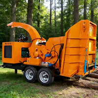 Meilleur broyeur de bois à moteur diesel, broyeur de bois portable, broyeur d'arbres, broyeur de petites et grandes branches d'arbres, broyeur de feuilles de palmier