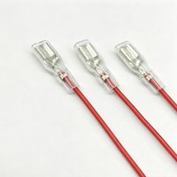 Kabel Harness Terminal Spade 4.8mm Pre-crimped dengan Konektor Spade dan Penutup Isolasi Transparan untuk Kelistrikan Otomotif