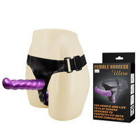 Harnais ultra-élastique avec godemichet double réaliste, jouet sexuel pour adultes, adapté aux hommes et aux femmes, avec caractéristiques douces pour les relations lesbiennes