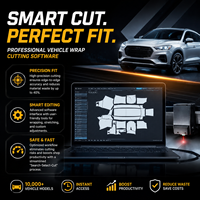 Software de Corte de Películas con Base de Datos Completa de Vehículos, Sistema de Corte Automático por Computadora para Películas Transparentes PPF y Películas Solares para Ventanas