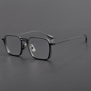 DTX-125 <span class=keywords><strong>Occhiali</strong></span> <span class=keywords><strong>da</strong></span> <span class=keywords><strong>Vista</strong></span> Vintage di Alta Qualità in Bronzo dal Design Famoso Montatura Rettangolare in Puro Titanio Fatta a Mano per Uomo e Donna - Product Image 2