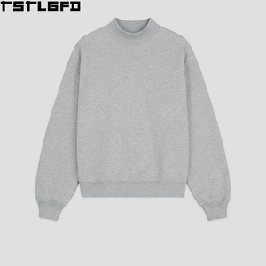 Custom Fleece Mock Neck Sweatshirt Men Heavyweight <b>Pullover</b> <b>Jumper</b> 500Gsm Men'S Hoodies&Sweatshirts Clothing Manufacturers Bulk - Product Image 2