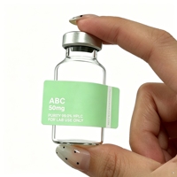 Autocollants en rouleau PP durables et imperméables, étiquettes imprimées personnalisées haute définition de petite taille pour flacons de peptides cosmétiques