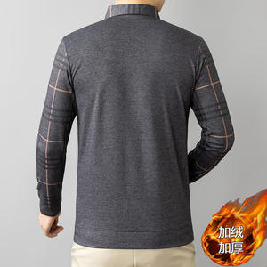 <span class=keywords><strong>เสื้อ</strong></span>เชิ้ตไหมพรมหนานุ่มสำหรับ<span class=keywords><strong>ผู้</strong></span>ชายสไตล์ใหม่ประจำฤดูใบไม้ร่วงและฤดูหนาว  ลายพิมพ์แขนยาวสำหรับ<span class=keywords><strong>ผู้</strong></span><span class=keywords><strong>สูงอายุ</strong></span>  ลายสก็อต - Product Image 2