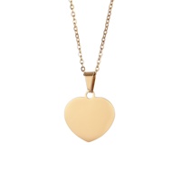 Yiwu Aceon Velle acier inoxydable mode pêche coeur taille personnalisée pendentif blanc bricolage personnalisé graver étiquette vierge collier
