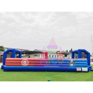Grand terrain de football gonflable bleu et rouge pour les jours sportifs scolaires et les événements des centres de loisirs - Product Image 5