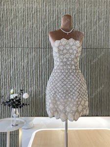 <span class=keywords><strong>Abito</strong></span> <span class=keywords><strong>da</strong></span> Sera Lussuoso <span class=keywords><strong>da</strong></span> Ragazza per Feste Reali Senza Spalline Senza Maniche con Perline e Cristalli Lavorati a Mano <span class=keywords><strong>Abito</strong></span> <span class=keywords><strong>da</strong></span> <span class=keywords><strong>Sposa</strong></span> <span class=keywords><strong>Corto</strong></span> - Product Image 2