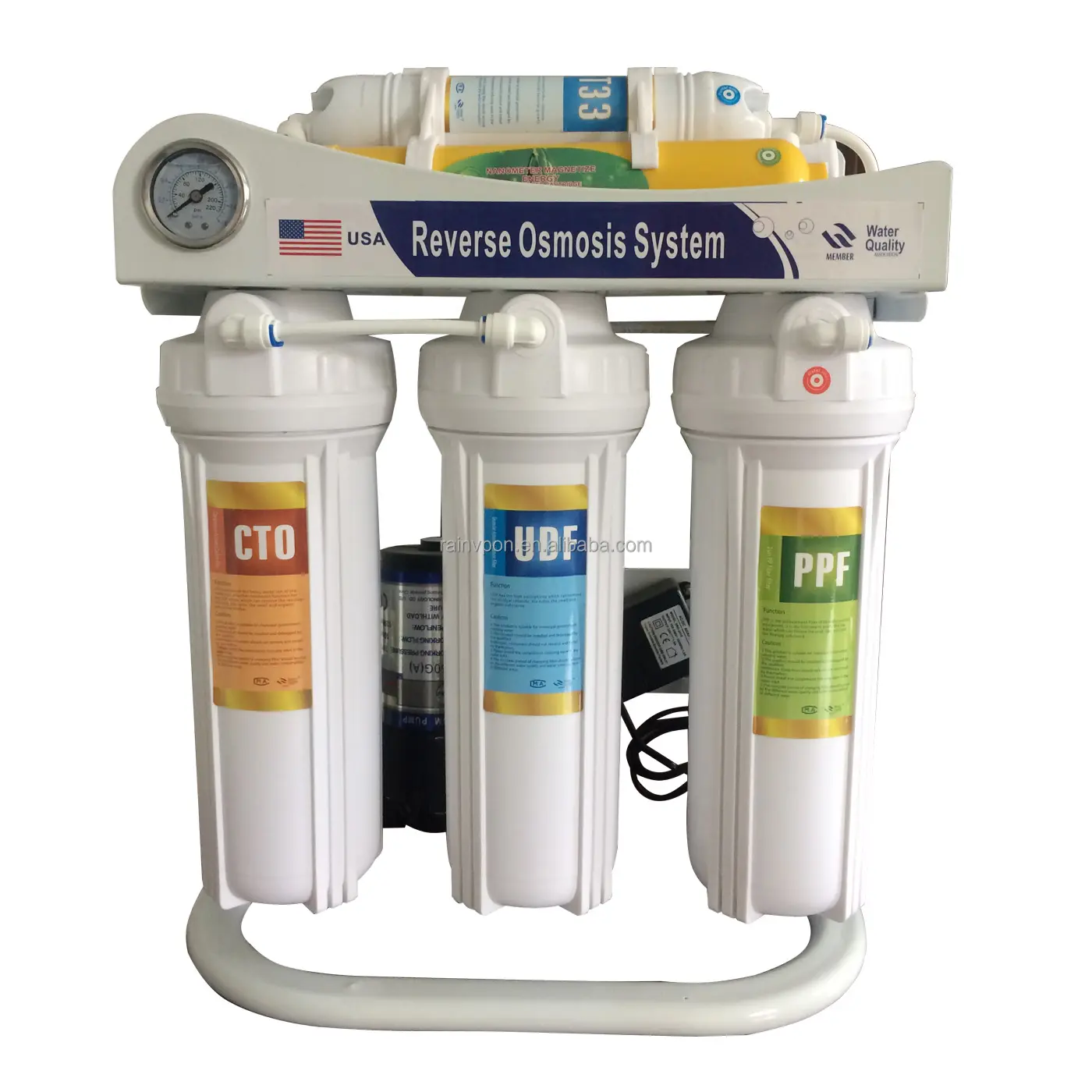 Five  Six  Seven Stages Water Purifier System PP+UDF+CTO+T33+RO+UV+Mineral Water Filter NSF KAMAMUTA Metatecno China