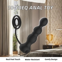 Offre Spéciale – Kit de Plugs Anaux Ergonomiques en Silicone Écologique et Étanche avec 10 Modes de Vibration, Sans Effets Secondaires, pour Hommes et Femmes