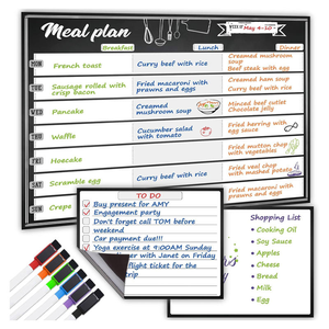 Calendario magnetico per animali domestici per frigorifero settimanale mensile cancellabile a secco calendario per frigo lavagna per lavoro domestico - Product Image 1