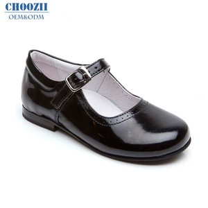 Choozii Kids Mary Jane Wedding Flower Shoes per bambine in microfibra pelle abito da festa piatto <span class=keywords><strong>scarpe</strong></span> nere più economiche - Product Image 4