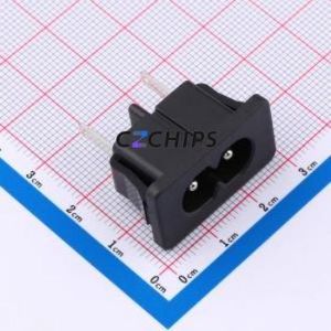 RT-C08-I0-BI AC Power Connector Through hole Component (THT) Connector IEC 320-C8 1 2 Panel Mount - Product Image 1