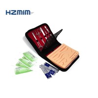 Kit d'Outils de Pratique de Suture avec Étui, Kit de Suture Cutanée Médicale pour Entraînement