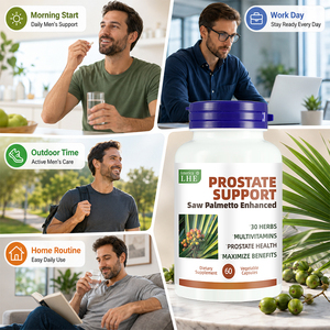 High Quality Shecome Prostate Support <b>Supplement</b> for Men's Health Support Prostate Function Healthcare Prostate Capsules - Product Image 6