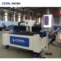 Machine de découpe laser à fibre CNC à plateforme unique CORAL CRL-4020A 3000W pour la découpe de tôles métalliques avec système de contrôle Cypcut