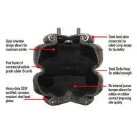 Ressorts pneumatiques Suspension universelle pour la plupart des camions de marque Air Ride 3E2300 Air Single Port 1/2 "NPT Rubber Shock Absorption
