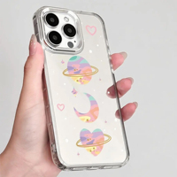 Coque The Color Planet compatible avec les téléphones Apple 16 Pro Max/15 Pro Max avec des lentilles plaquées et des finitions miroir.