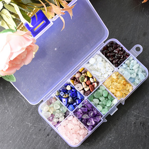 Juego de 10 Piedras de Cristal Perforadas, Kit de Cristal para Manualidades, Decoración del Hogar y Jardín, Pulseras y Collares - Product Image 1
