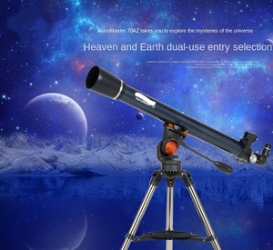 Télescope astronomique Star <span class=keywords><strong>AstroMaster</strong></span> 70AZ, réfracteur haute définition, longueur focale de 900 mm, point rouge StarPointer - Product Image 1