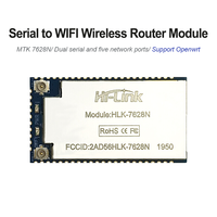 Module Wi-Fi sans fil Hi-Link 2.4G MT7628NN OpenWrt UART vers Ethernet, routeur passerelle HLK-7628N 128 Mo RAM/32 Mo FLASH 3.3V LAN WAN