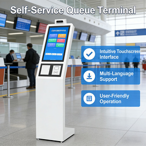 Kiosque de gestion de file d'attente à écran tactile vertical multi-tailles de 17 à 43 pouces avec imprimante thermique de 80 mm, système d'exploitation Android Windows - Product Image 4